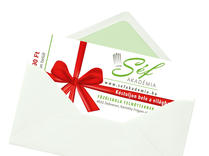 Ajándékutalvány élményvacsorára 1 főre